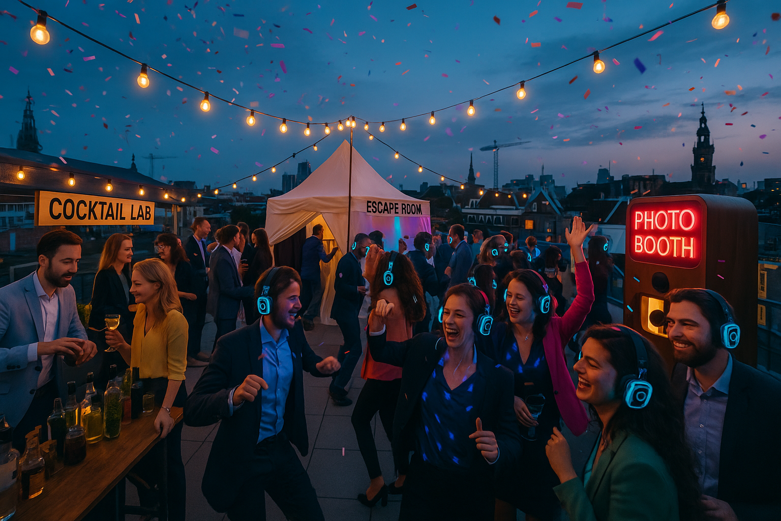 Personeelsfeest met collega's