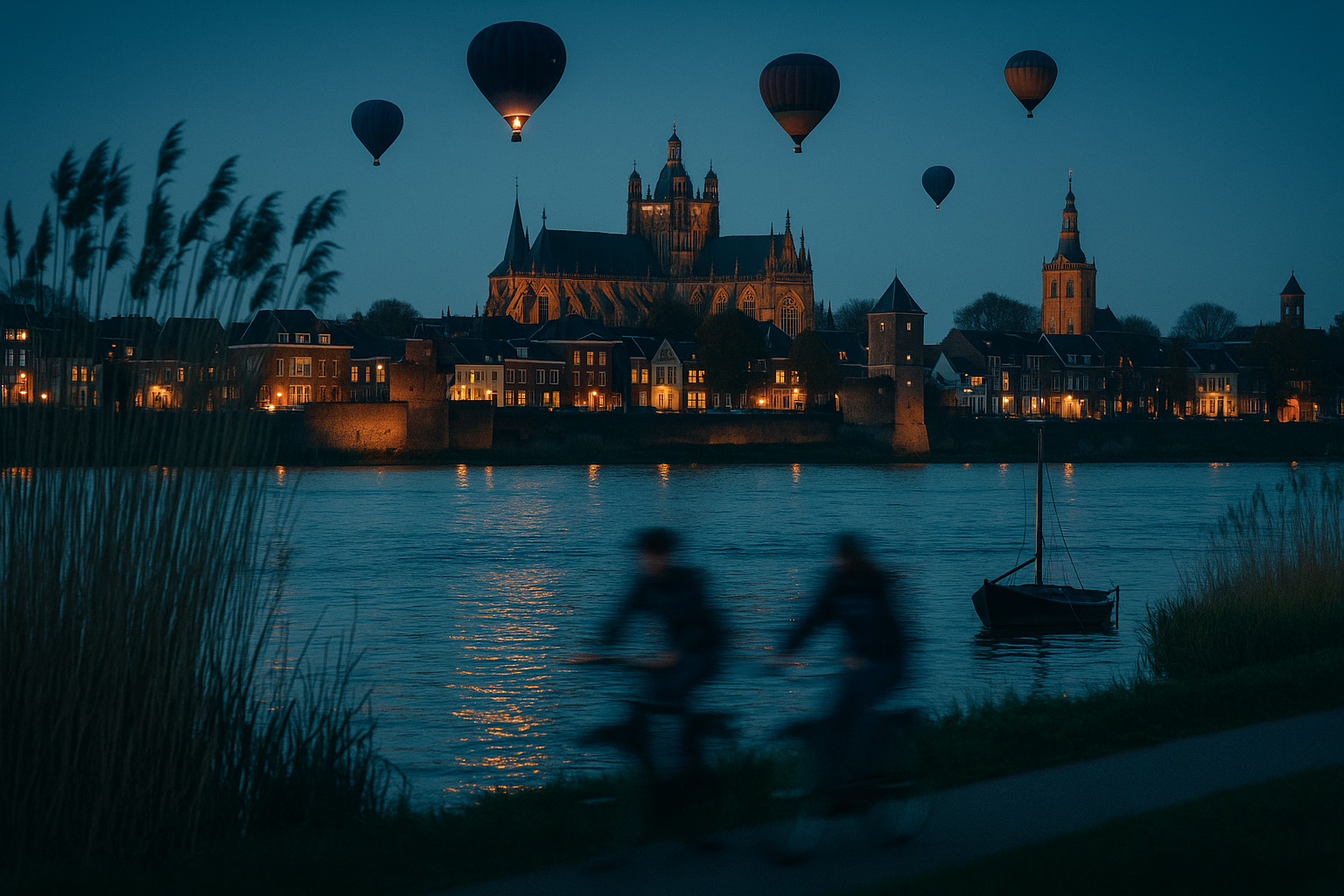 Uitzicht ballonvaart Brabants landschap